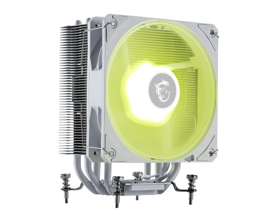 MSI MAG COREFROZR AA13 BEYAZ ARGB İşlemci Hava Soğutucu - 120mm PWM Fan, 63CFM, CycloBlade7 Tasarım, Dahili Termal Macun