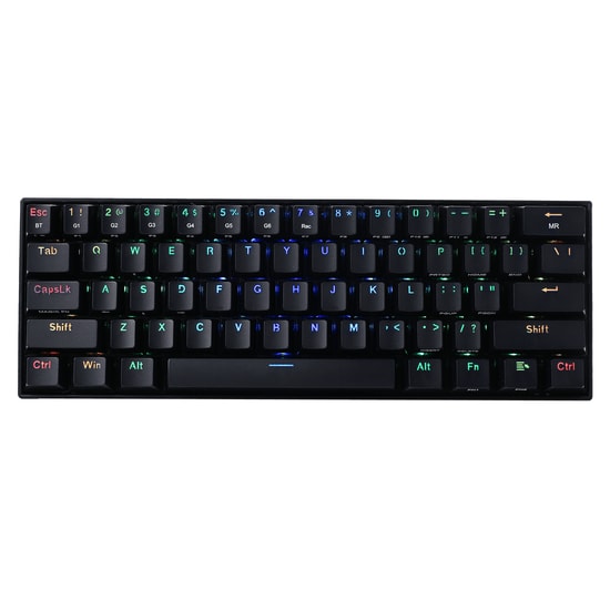 Redragon K530 Draconic Pro Türkçe Q Kablosuz (2.4G/BT) Siyah Mekanik Klavye (K530-RGB-PRO) - RGB, Şarjlı, Type-C Kablolu