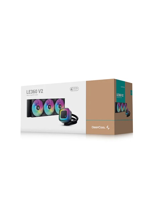DeepCool LE360-V2 ARGB Sıvı İşlemci Soğutucu - 3x120mm PWM Kontrollü Fan, 76 CFM, Alüminyum Radyatör, Hidro Rulmanlı
