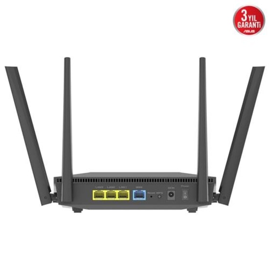 Asus RT-AX52 Pro AX3000 Çift Bant WiFi 6 Router (90IG08T0-MO3H10) - 4 MU-MIMO Anten, AiMesh Desteği, Dahili VPN, OFDMA