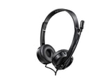 Rapoo H100 Siyah Kablolu Stereo Kulaklık (18007) - 3.5mm AUX, Ayarlanabilir Gürültü Engelleyici Mikrofon, Ses Kontrollü