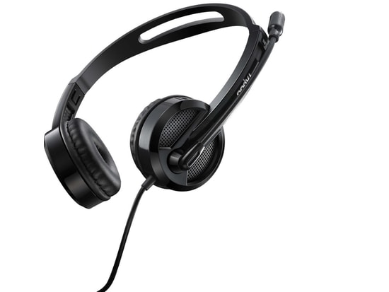 Rapoo H100 Siyah Kablolu Stereo Kulaklık (18007) - 3.5mm AUX, Ayarlanabilir Gürültü Engelleyici Mikrofon, Ses Kontrollü