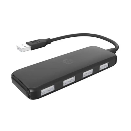 HP DHC-CT110C Siyah 4 Port USB 2.0 Çoklayıcı Hub - 15cm Dahili Kablolu, Kompakt ve Hafif Tasarım, Plastik Gövde