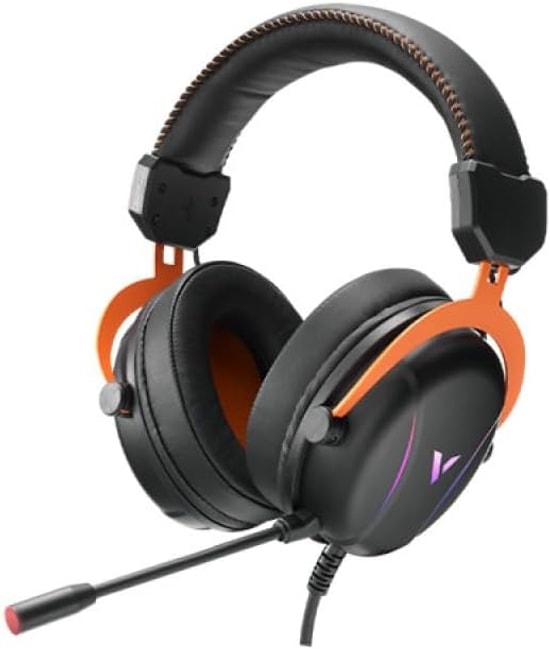 Rapoo VH350S RGB LED Oyuncu Kulaklığı (13199) - 7.1 Sanal Surround Ses, Siyah, Ergonomik Tasarım, Hassas Mikrofon