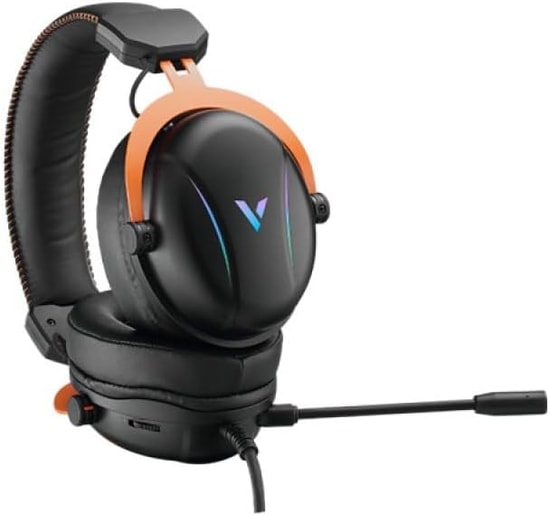 Rapoo VH350S RGB LED Oyuncu Kulaklığı (13199) - 7.1 Sanal Surround Ses, Siyah, Ergonomik Tasarım, Hassas Mikrofon