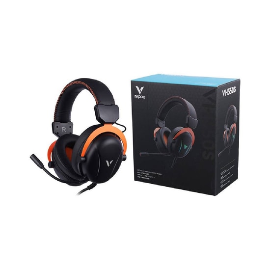 Rapoo VH350S RGB LED Oyuncu Kulaklığı (13199) - 7.1 Sanal Surround Ses, Siyah, Ergonomik Tasarım, Hassas Mikrofon