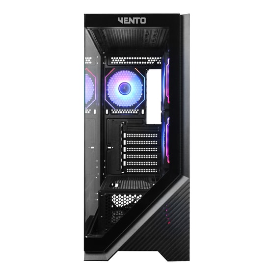 Vento VG4202FLA 750W GEN5 ARGB Mid Tower E-ATX Kasa - Şeffaf Ön ve Yan Panel, 4x 12cm ARGB Led Fan, Manyetik Filtre