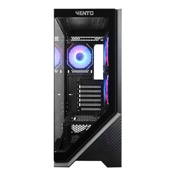 Vento VG4202FLA 750W GEN5 ARGB Mid Tower E-ATX Kasa - Şeffaf Ön ve Yan Panel, 4x 12cm ARGB Led Fan, Manyetik Filtre