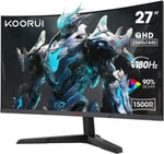 Koorui 27E6QCA 27" Kavisli 1ms 180Hz QHD Siyah Oyuncu Monitör - 2560x1440, DP/HDMI, Vesa, FreeSync, 2K Gaming Monitör