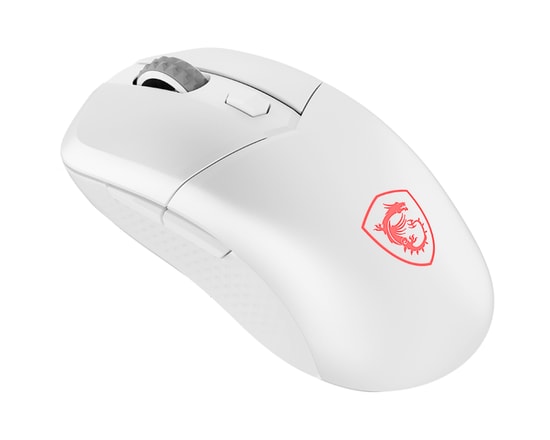 MSI Versa 300 W Beyaz Kablosuz Oyuncu Mouse - 8000 DPI, 60g Ultra Hafif, BT/2.4Ghz, 1000 Hz, 6 Tuşlu, RGB, Mikro Switch