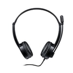 Rapoo H120 Siyah Stereo Kablolu Kulaklık (18008) - Ergonomik, USB Jack Kablo, Ayarlanabilir Gürültü Engelleyici Mikrofon