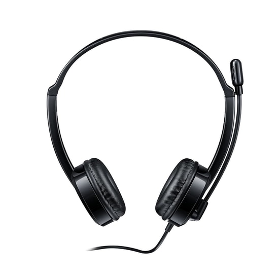 Rapoo H120 Siyah Stereo Kablolu Kulaklık (18008) - Ergonomik, USB Jack Kablo, Ayarlanabilir Gürültü Engelleyici Mikrofon