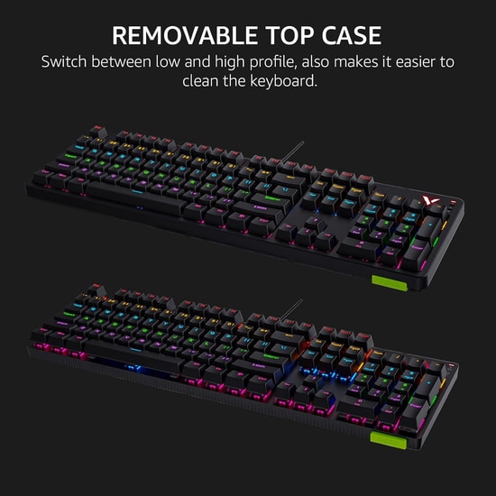 Rapoo V500PRO TR Q Mekanik Gaming Klavye (13034) - RGB Aydınlatma, Alüminyum Gövde, USB Kablo, Brown Switch