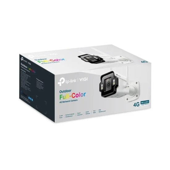 TP-Link VIGI INSIGHT S345-4G 4MP 4G/LTE Bullet Kamera - 4mm Lens, 50m IR, 30m Full Color, H.265+, Akıllı Algılama, IP66