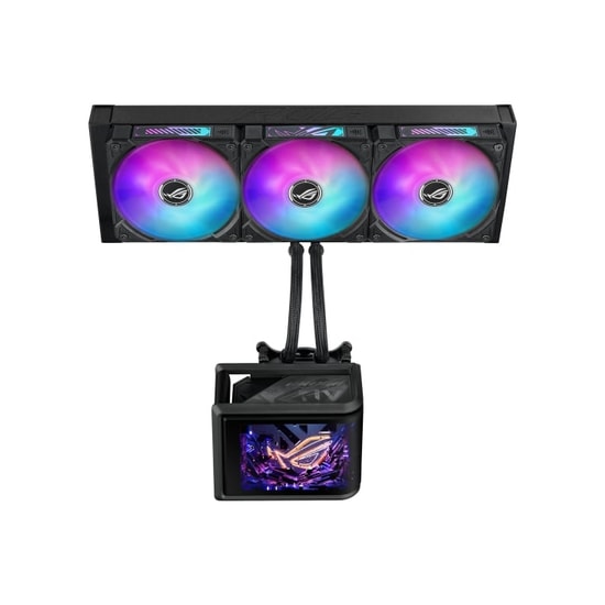 ASUS ROG Ryuo IV SLC 360 ARGB Sıvı CPU Soğutucu (90RC0151-B0EAY0) - 6.7" Kavisli AMOLED Ekran, 3x12cm MF-12C Fan, 72CFM