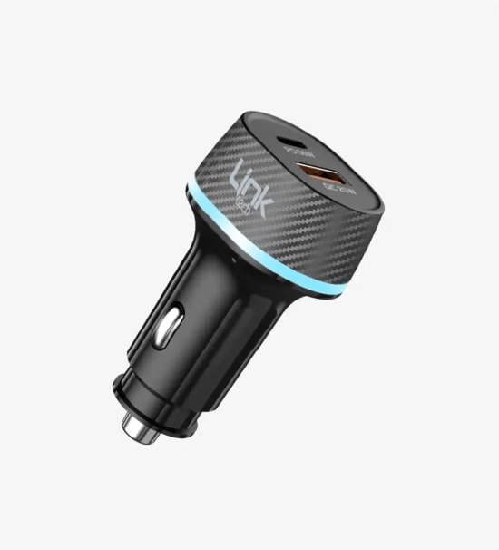 Linktech C433 55W Çift Çıkışlı (PD+QC) Süper Hızlı Araç Şarj Aleti - USB A Max 30W, Type-C Max 25W, PD, QC, VOOC, SCP