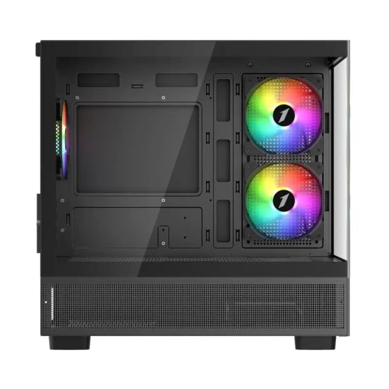 1st Player Miku MI5 Siyah 750W 80+ Silver ARGB M-ATX Oyuncu Kasası (MI5-BLK-6F-S750W) - Temperli Cam, ATX 3.1, USB 3.0