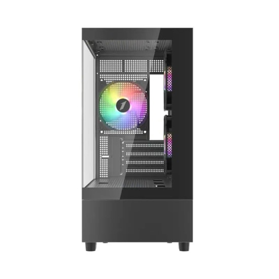 1st Player Miku MI5 Siyah 750W 80+ Silver ARGB M-ATX Oyuncu Kasası (MI5-BLK-6F-S750W) - Temperli Cam, ATX 3.1, USB 3.0