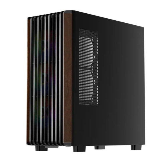 1st Player WD5 Siyah 750W 80+ Silver ATX 3.1 Kasa (WD5-BLK-4F-S750W) - 4x12cm ARGB Fan, Temperli Cam, USB 3.0