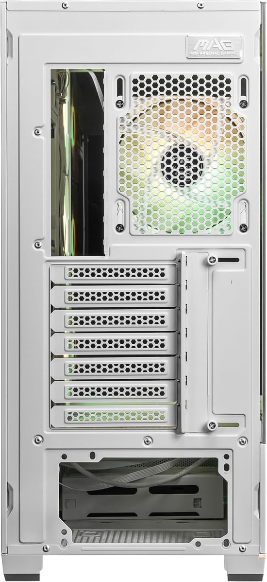 MSI MAG PANO 110R PZ Beyaz ATX Oyuncu Kasası - 270 Panoramik, 4x12cm ARGB Fan, 20Gbs Type-C, 3x2.5" 3x3.5" Yuva