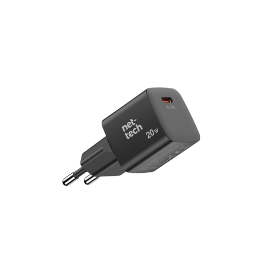 Nettech NT-HCH11 Siyah 20W PD Hızlı Şarj Aleti (3000mAh) - USB C Çıkış, Akıllı Şarj, Akım Koruma Özelliği, Kompakt Gövde