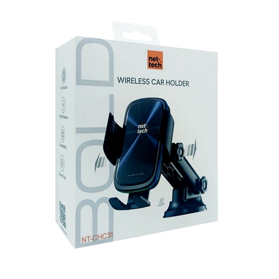 Nettech NT-CHC31 15W Qi3.0 Şarjlı Araç İçi Cam Vakumlu Telefon Tutucu - Klima Klipsli, Güçlü Magnet, FOD Sensör