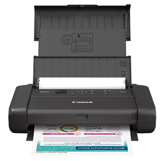 Canon MAXIFY BX110 Şarjlı Taşınabilir A4 Renkli Yazıcı - Mobil, Wi-Fi, 9ppm, 5ipm, Akıllı Cihaz Uyumlu, OLED Ekranlı