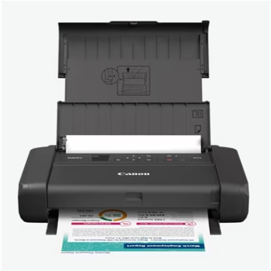 Canon MAXIFY BX110 Şarjlı Taşınabilir A4 Renkli Yazıcı - Mobil, Wi-Fi, 9ppm, 5ipm, Akıllı Cihaz Uyumlu, OLED Ekranlı