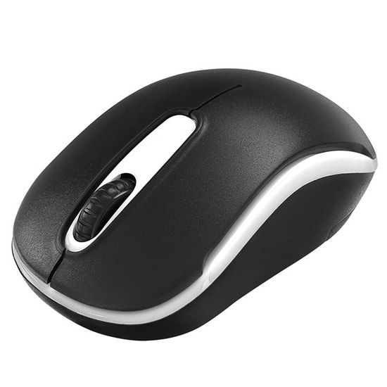 Everest SM-804 Siyah-Beyaz Kablosuz Optik Mouse - 1600 DPI, 2.4 GHz USB Alıcı, 10m Menzil, 4 Tuşlu, Ergonomik Tasarım