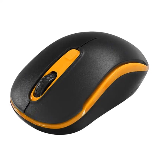 Everest SM-804 Siyah-Turuncu Kablosuz Optik Mouse - 1600 DPI, 2.4 GHz USB Alıcı, 10m Menzil, 4 Tuşlu, Ergonomik Tasarım