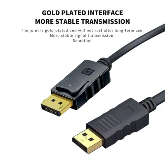 Sensei SP-DP/DP 4K 60Hz Altın Uçlu 1.8 Metre DisplayPort Kablo (SP-DP/DP-0018) - DP to DP, Yüksek Performans