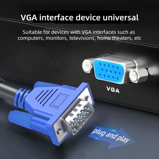 SENSEI SP-V015 1.5 Metre 3+2 VGA Kablo - Yüksek Çözünürlüklü Görüntü Aktarımı, Performanslı Uzatma Çözümü