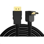 Sensei S-90DOWN-HDTV 4K HDMI Kablo - 1.5 Metre, 90 Derece Açılı, Altın Uçlu, HDMI 2.0V 3D Aktarım