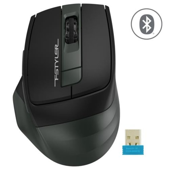 A4 Tech FB35S Gri Sessiz Bluetooth Mouse - 2000 DPI, Kablosuz Optik, Ergonomik Tasarım, 6 Tuşlu, Ayarlanabilir DPI