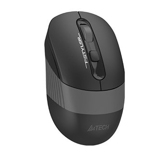 A4 Tech Fsytler FG10CS AIR2 Siyah Gri Kablosuz Şarjlı Optik Mouse - 2000 DPI, 2.4 GHz, USB C Şarj Kablolu, 4 Tuşlu