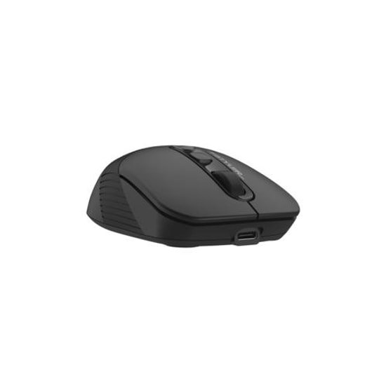 A4 Tech Fsytler FG10CS AIR2 Siyah Gri Kablosuz Şarjlı Optik Mouse - 2000 DPI, 2.4 GHz, USB C Şarj Kablolu, 4 Tuşlu