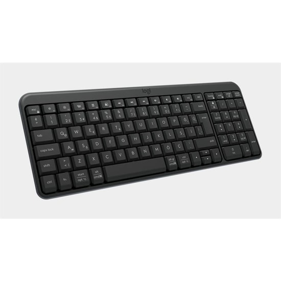 Logitech K250 Grafit Bluetooth Türkçe Q Klavye (920-013460) - Kompakt, 10 Metre Kullanım Mesafesi, USB Alıcılı Değildir