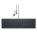 Dell KB525C Pro Kablolu İş Birliği Klavyesi TR QWERTY (580-BBSW) - Türkçe Q Klavye, Multimedya Tuşlar, Ergonomik Tasarım