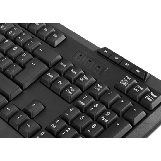 Everest KM-1435 USB Kablolu Klavye Mouse Set - Siyah, USB, Multimedya Tuşlu, Türkçe Q Klavye, 800 DPI Optik Mouse
