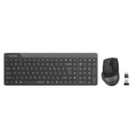 A4 Tech FG2400 Air2 Siyah Kablosuz Q Türkçe Klavye Mouse Set - 2000 DPI Optik Mouse, Sessiz Tuşlar, Ergonomik Tasarım