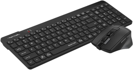A4 Tech FG2400 Air2 Siyah Kablosuz Q Türkçe Klavye Mouse Set - 2000 DPI Optik Mouse, Sessiz Tuşlar, Ergonomik Tasarım
