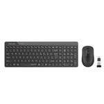 A4 Tech FG2300 Air2 Siyah Kablosuz Q Klavye Mouse Set - Low Profile, 12 Ay Pil Ömrü, 1200 DPI Optik Mouse, 10m Menzil