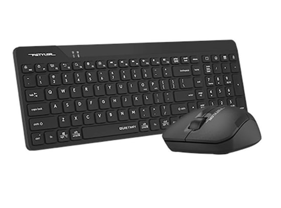 A4 Tech FG2300 Air2 Siyah Kablosuz Q Klavye Mouse Set - Low Profile, 12 Ay Pil Ömrü, 1200 DPI Optik Mouse, 10m Menzil
