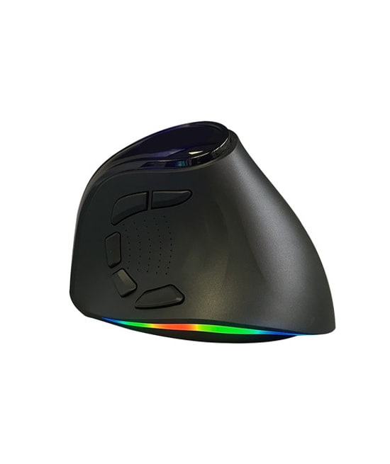 Dexim DMA026 Type-C Şarjlı Bluetooth Dikey Mouse - RGB Aydınlatma, 2.4Ghz, 4000dpi, 9 Tuşlu, Ergonomik Tutuş, 10m Menzil