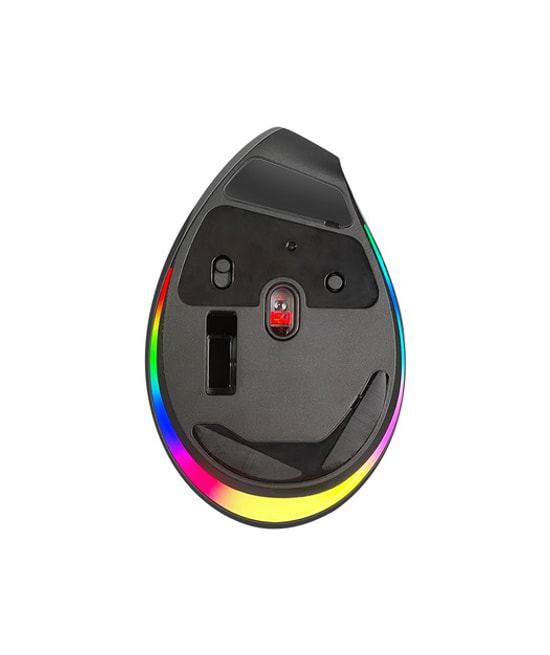 Dexim DMA026 Type-C Şarjlı Bluetooth Dikey Mouse - RGB Aydınlatma, 2.4Ghz, 4000dpi, 9 Tuşlu, Ergonomik Tutuş, 10m Menzil