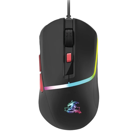 Dexim Rainbow M036P Kablolu Gaming Mouse (DMA027) - Ergonomik Tasarım, 6400dpi Optik Sensör, 6 Tuşlu, 150cm Örgü Kablo