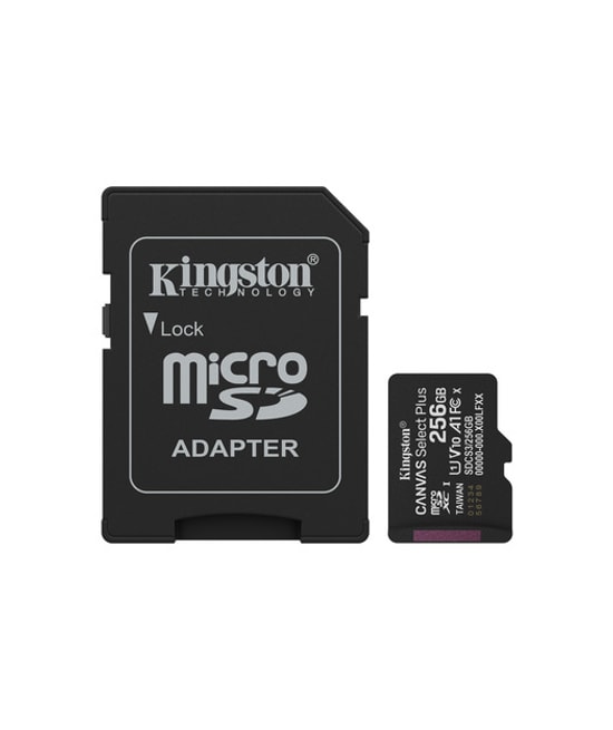 Kingston 256GB Canvas Select Plus MicroSD (SDCS3/256GB) - 150MB/s, CL10, A1, microSDXC, UHS-I, FHD Video Hafıza Kartı