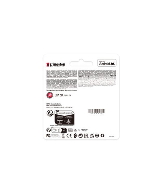 Kingston 256GB Canvas Select Plus MicroSD (SDCS3/256GB) - 150MB/s, CL10, A1, microSDXC, UHS-I, FHD Video Hafıza Kartı