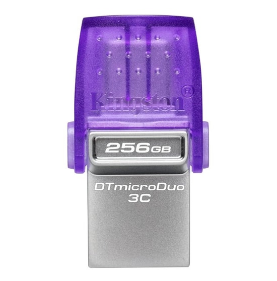 Kingston DataTraveler MicroDuo 3C 256GB USB 3.2 Gen 1 OTG Flash Bellek (DTDUO3CG3/256GB) - 200MB/s Veri Hızı, Mor
