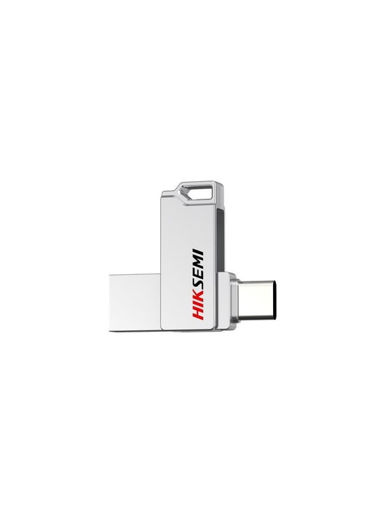 Hiksemi E327C 128GB Dual USB 3.2 Type-C Gümüş Metal Flash Bellek - Çift Bağlantı Noktalı, NAND, Yüksek Hızlı Bellek